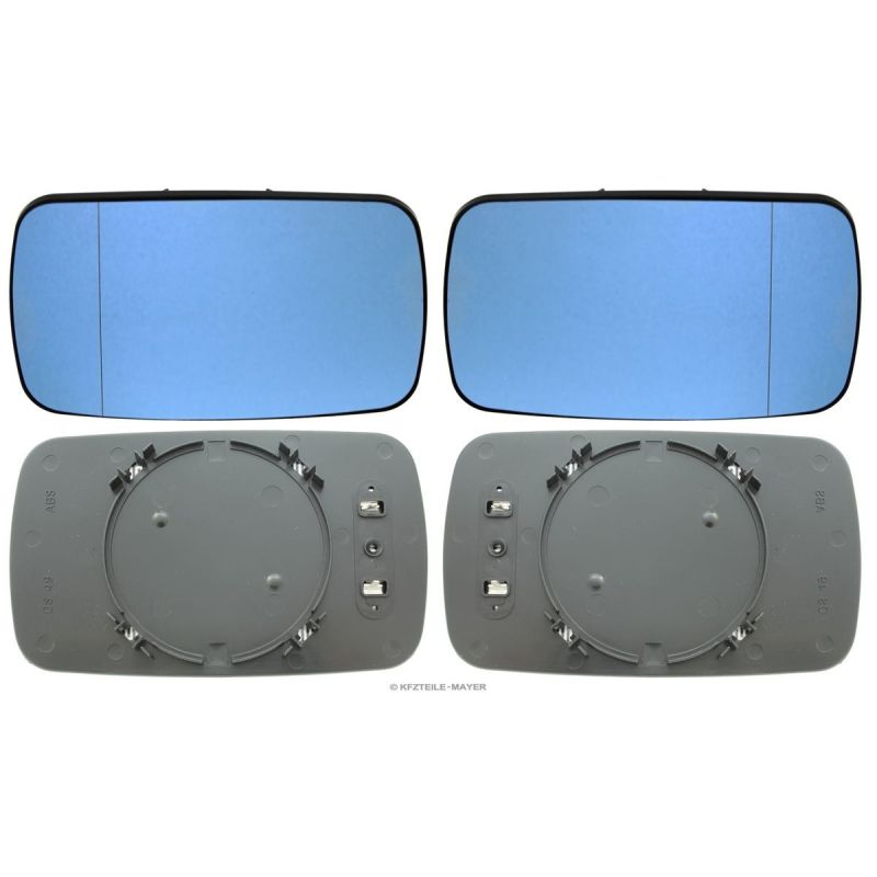 Spiegelglas Spiegel Außenspiegel Glas Links Blau passend für VW